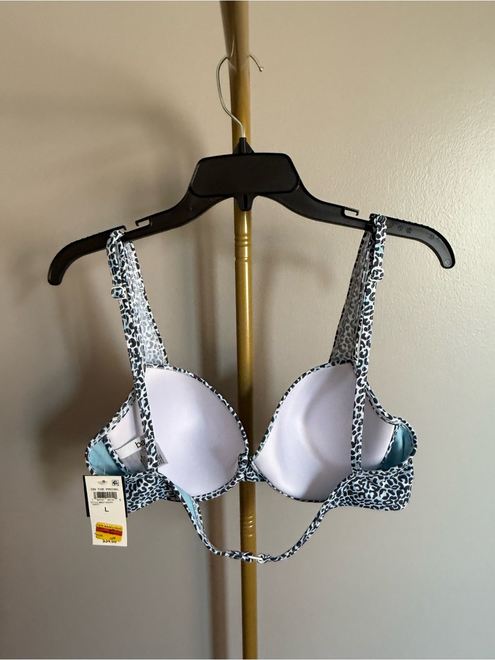 NWT Bar III “On the Prowl” Underwire Bikini Top – Navy Leopard Print (Size L) - Picture 4 of 5